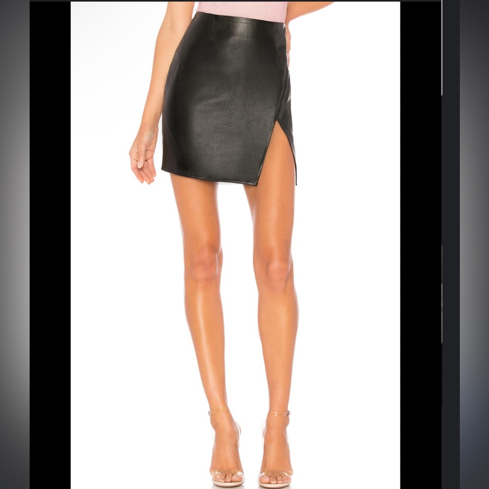 Superdown REVOLVE Trinity Faux Leather Skirt NWT